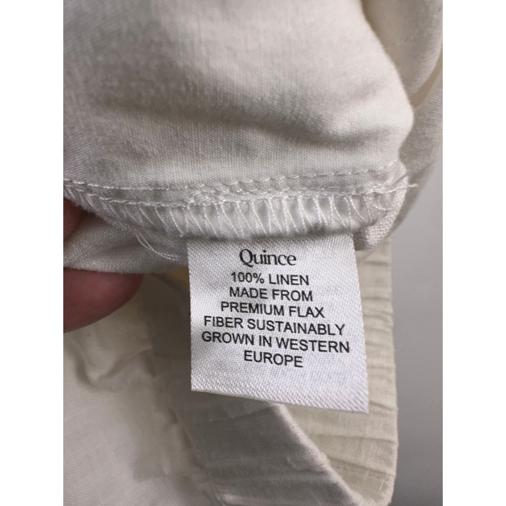 Quince White European Flax Linen Pant Pull On Relaxed Comfort Pockets Small - Picture 9 of 16